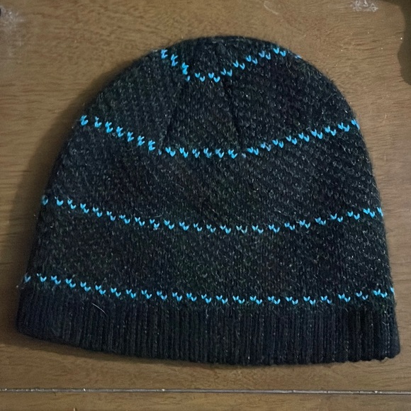 Blue Beanie w/ White Stripes - Picture 1 of 1